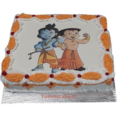 Krishna Birthday Cake Ideas Images (Pictures) | Krishna birthday, Themed  cakes, Cake design