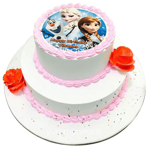 Personalized / Customized Elsa / Frozen Theme Cake Topper with Name PK –  Cake Toppers India