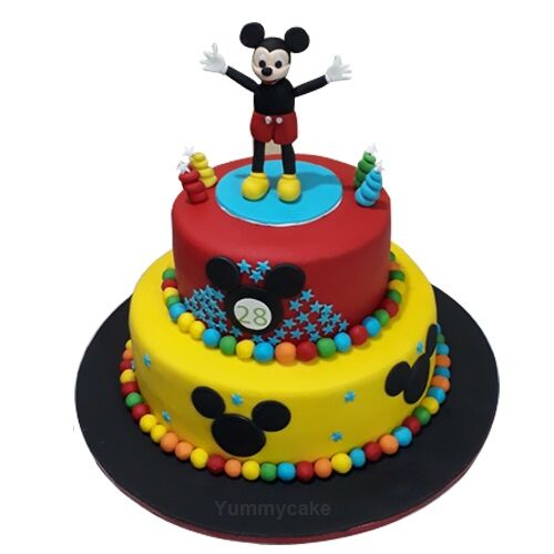 2 tier Mickey mouse theme cake 6 kg butterscotch