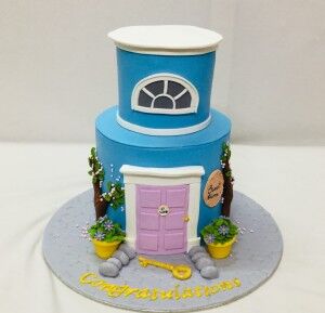 2 Tier House Warming Cake