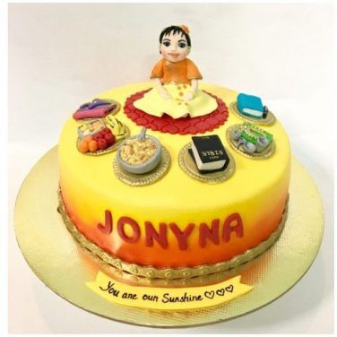 Annaprasana cake | Baby birthday cakes, Half birthday cakes, Cake  decorating tips