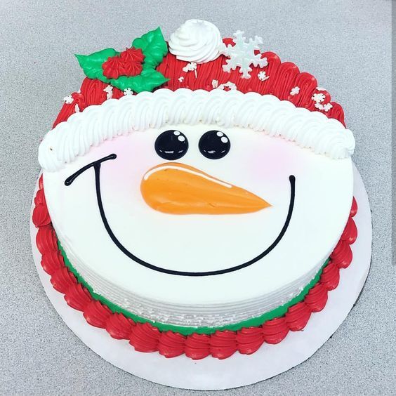 8 inch SANTA CLAUS Fondant covered cake, 8 inch round – 23sweets
