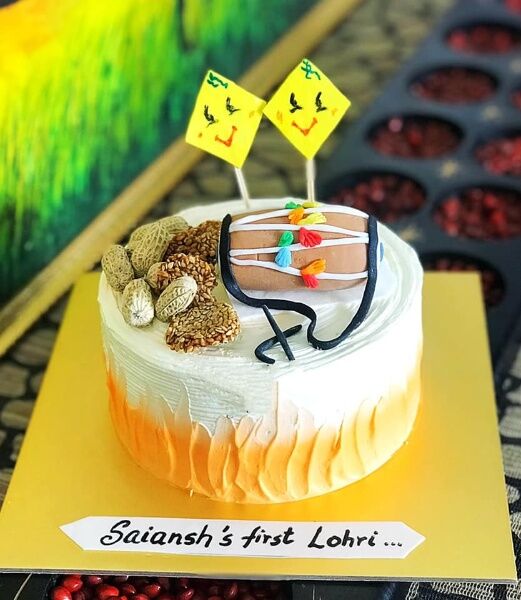 First Lohri Celebration Cake