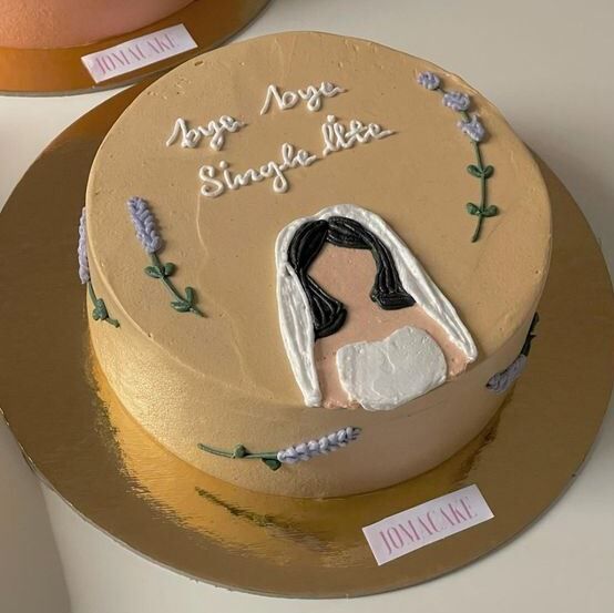 Goodbye Single Life Bridal Cake