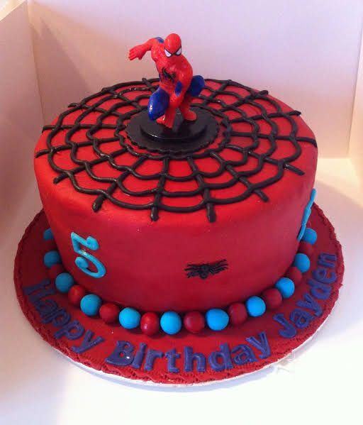 Amazon.com: CAKECERY Spider Man Web HG Edible Cake Image Topper Birthday  Cake Banner 1/4 Sheet : Grocery & Gourmet Food