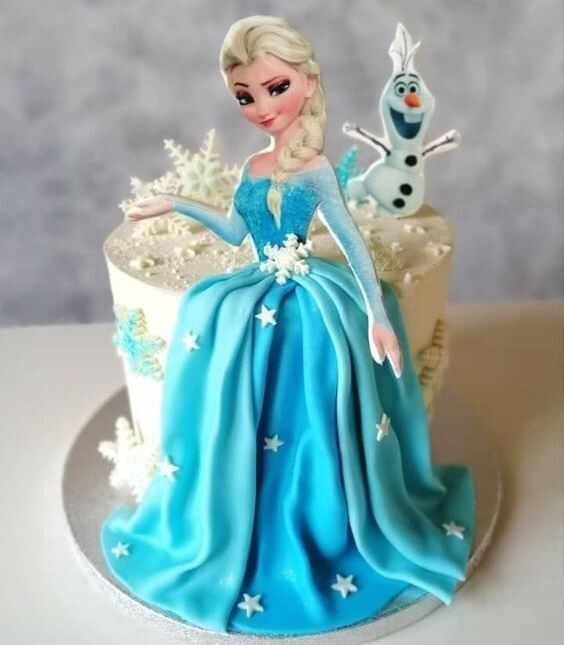 Girly Frozen Birthday Cake