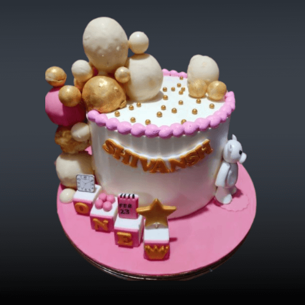 Baby Bear Balloon Cake