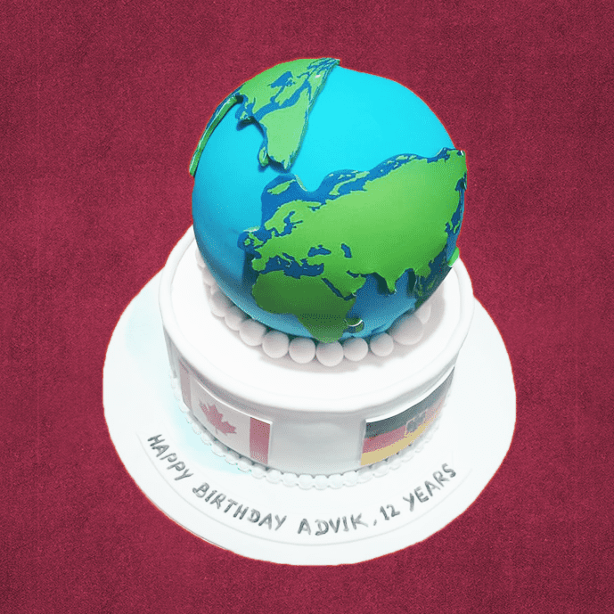World Globe Cake